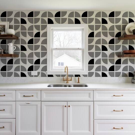 Designs Direct Mod Geo Crescents Peel & Stick Wallpaper
